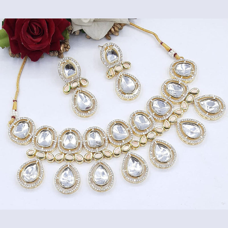 Manisha Jewellery Gold Plated Crystal Stone Necklace Set