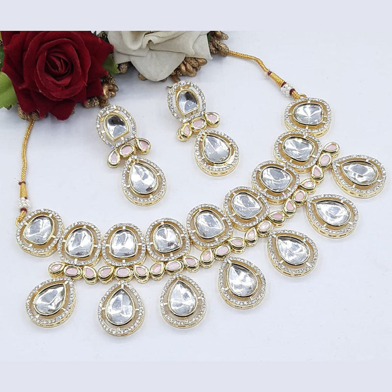 Manisha Jewellery Gold Plated Crystal Stone Necklace Set