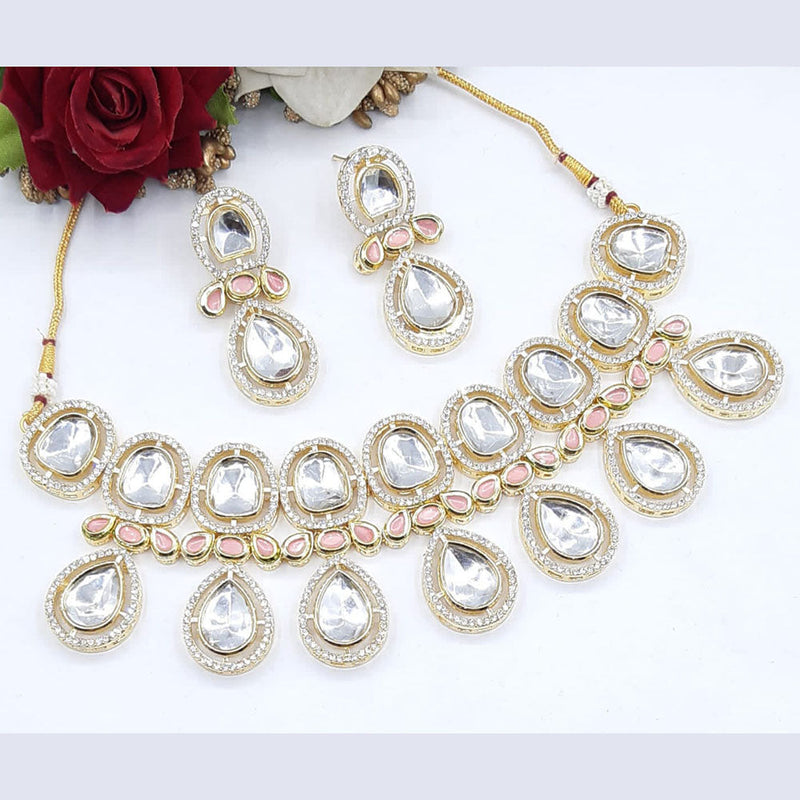 Manisha Jewellery Gold Plated Crystal Stone Necklace Set