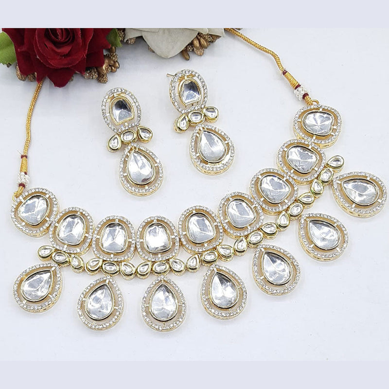 Manisha Jewellery Gold Plated Crystal Stone Necklace Set