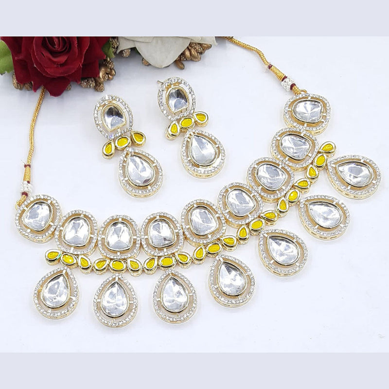 Manisha Jewellery Gold Plated Crystal Stone Necklace Set