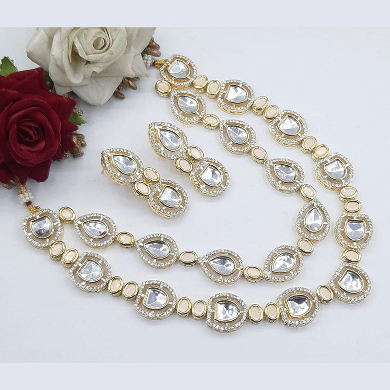 Manisha Jewellery  Gold Plated Crystal Stone Necklace Set