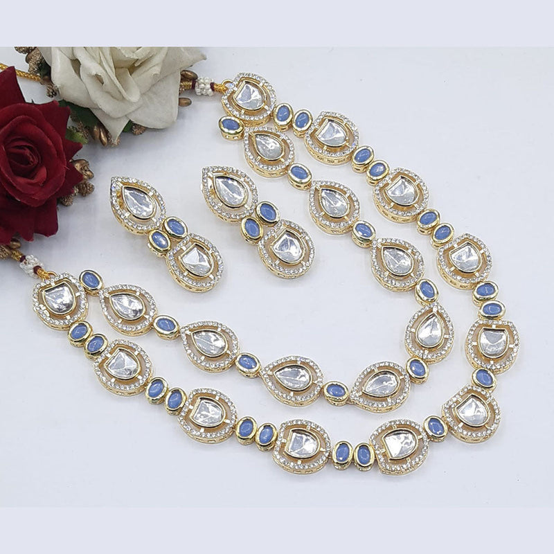 Manisha Jewellery  Gold Plated Crystal Stone Necklace Set