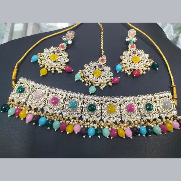 Manisha Jewellery Gold Plated Choker Necklace Set