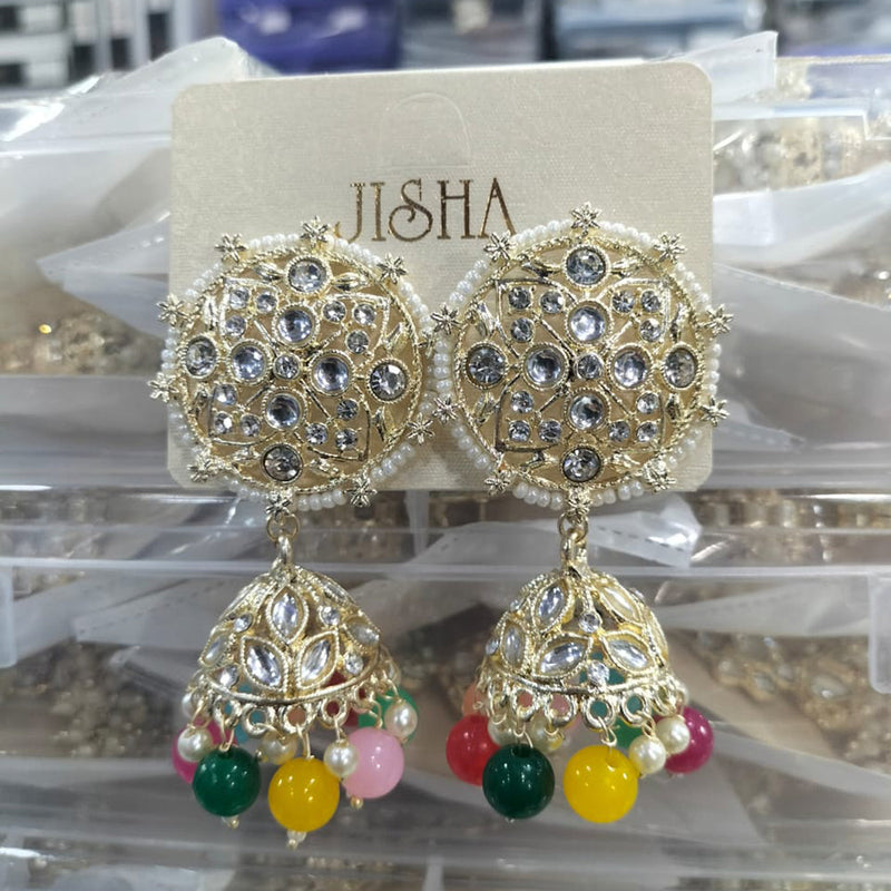 Manisha Jewellery Gold Plated Austrain Stone  Jhumki Earrings