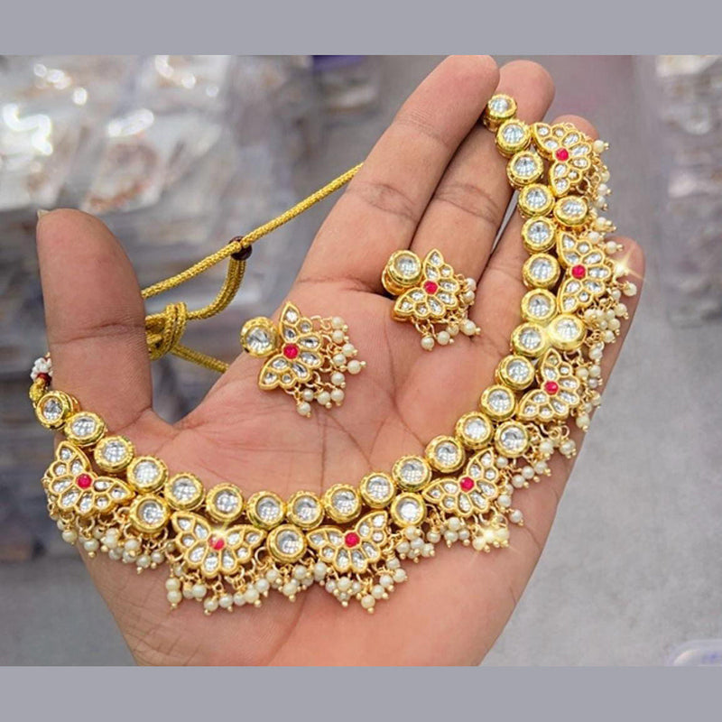 Manisha Jewellery Gold Plated Kundan Choker Necklace Set