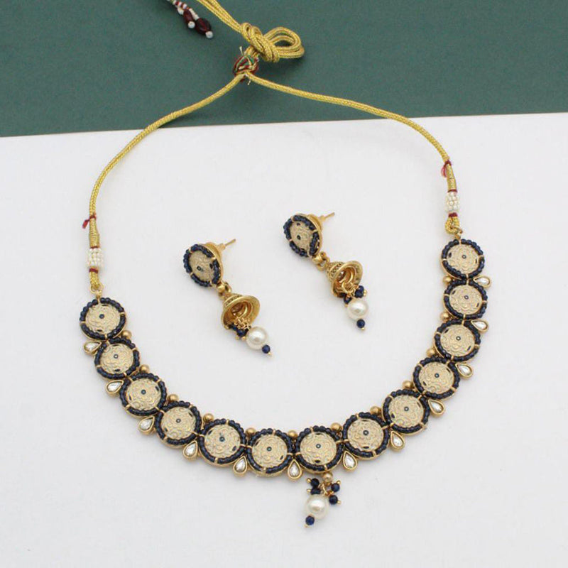 Manisha Jewellery Gold Plated Kundan Necklace Set