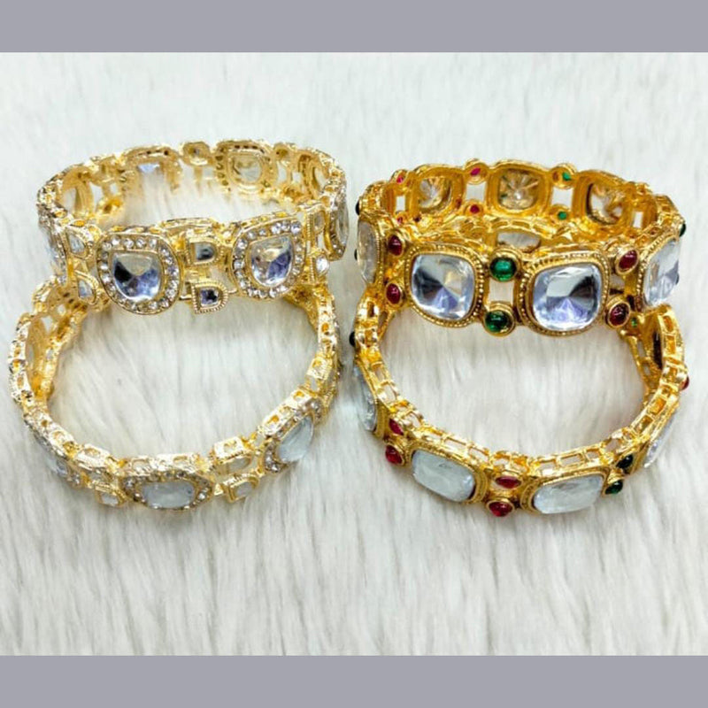 Manisha Jewellery Gold Plated Crystal Stone Bangles Set