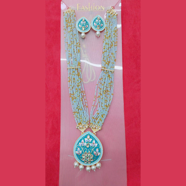 Manisha Jewellery Gold Plated Meenakari Long Necklace Set