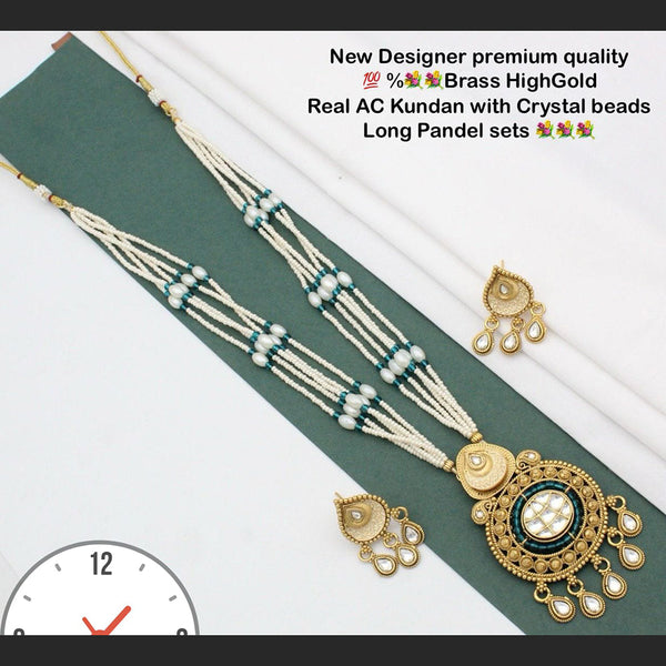 Manisha Jewellery Gold Plated Kundan Long Necklace Set