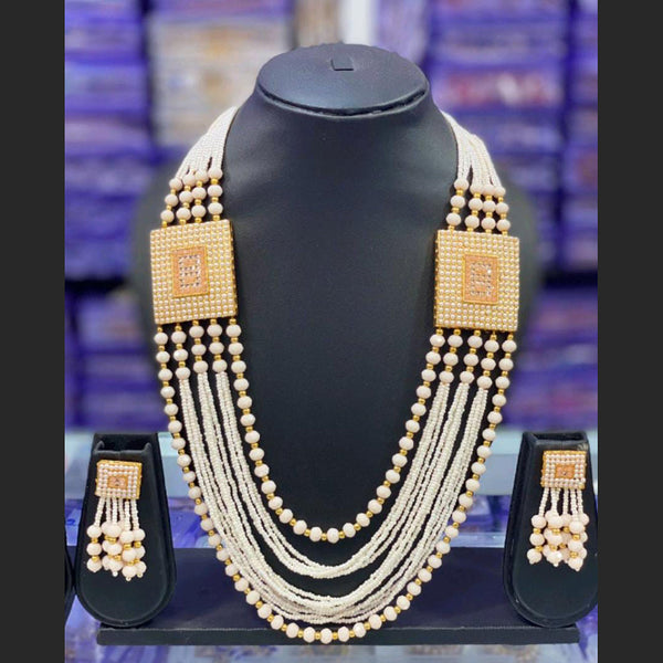 Manisha Jewellery Gold Plated Beads Long Necklace Set