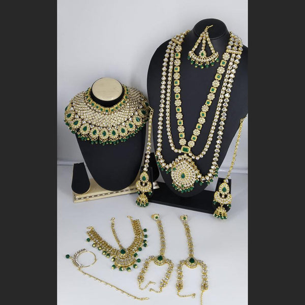 Manisha Jewellery Gold Plated Kundan Bridal Set
