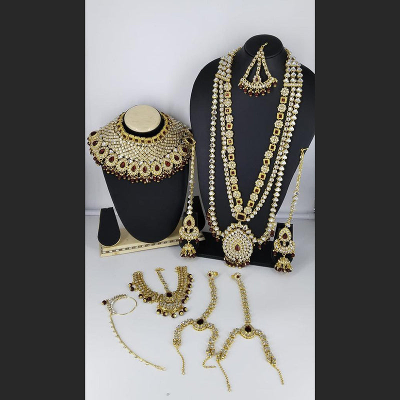 Manisha Jewellery Gold Plated Kundan Bridal Set