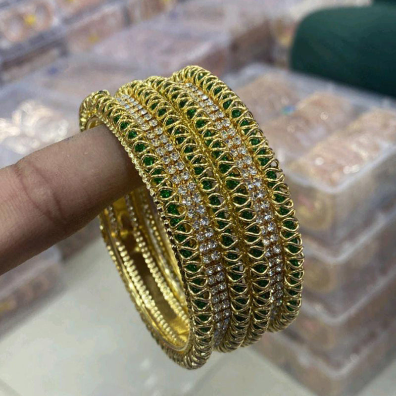 Manisha Jewellery Gold Plated Austrian Stone Bangles Set