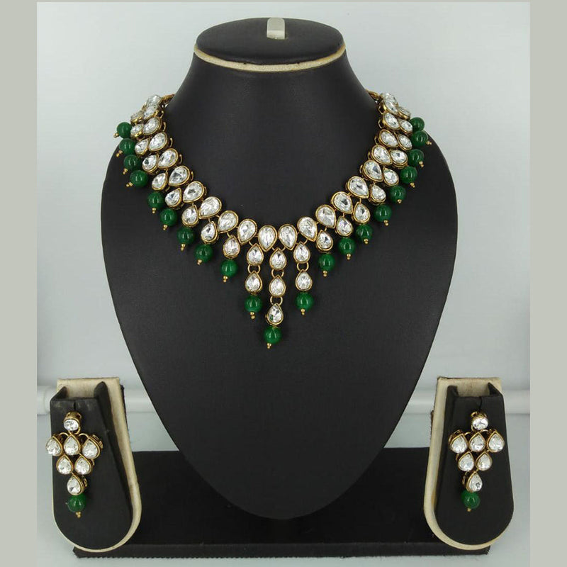 Manisha Jewellery  Gold Plated Crystal Stone Necklace Set