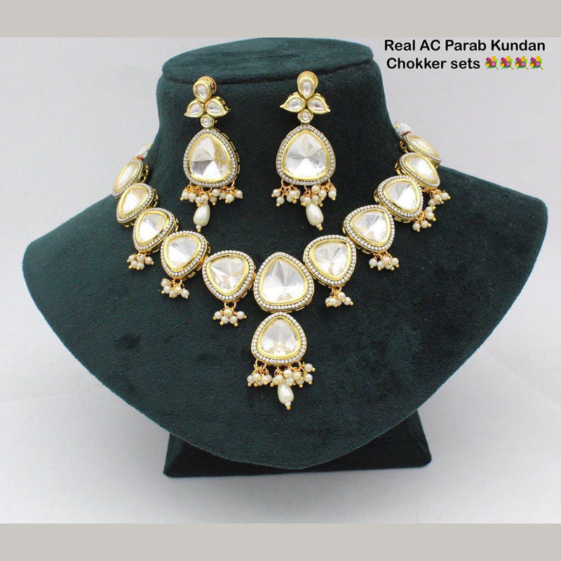 Manisha Jewellery Gold Plated Kundan Necklace Set