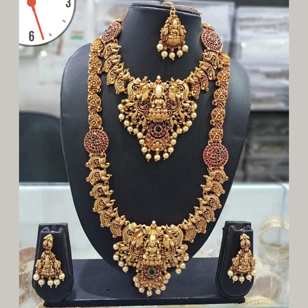 Temple set hot sale jewellery gold