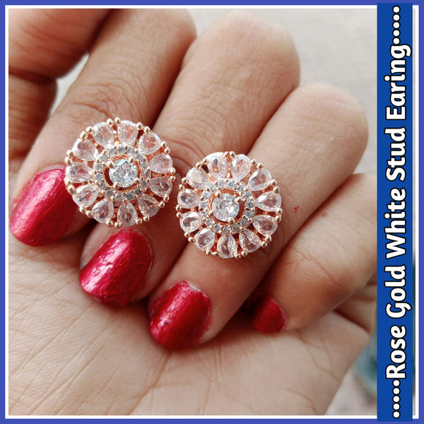 Manisha Jewellery Rose Gold Plated Stud Earrings