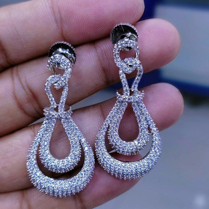 Manisha Jewellery Silver Plated Dangler Earrings