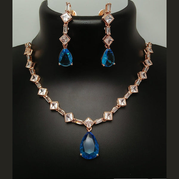 Manisha Jewellery Rose Gold Plated Necklace Set