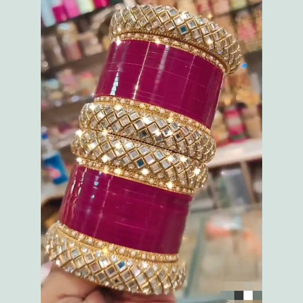 Manisha Jewellery Mirror Acrylic Bangles Set