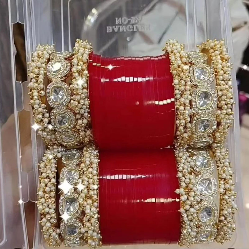 Manisha Jewellery Crystal Stone Acrylic Bangles Set