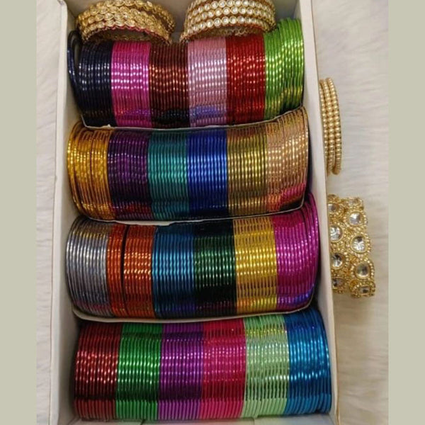 Manisha Jewellery Metal Bangles Set (Assorted Color)