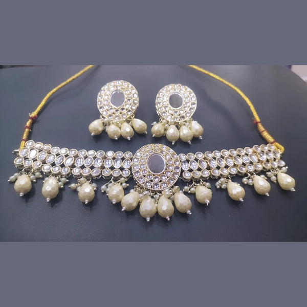 Manisha Jewellery Gold Plated Kundan Necklace Set