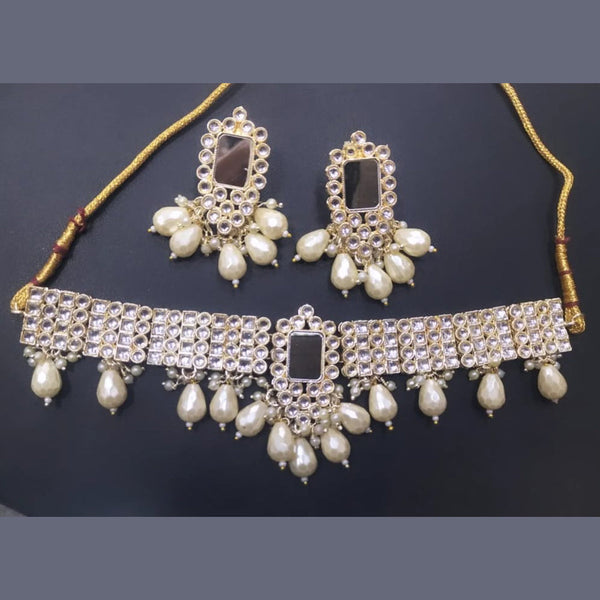 Manisha Jewellery Gold Plated Kundan Necklace Set