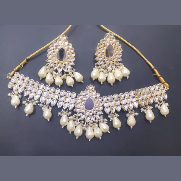 Manisha Jewellery Gold Plated Kundan Necklace Set