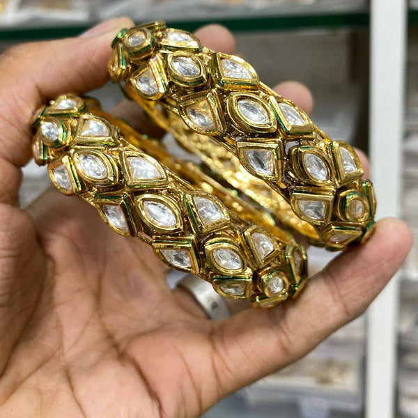Manisha Jewellery Gold Plated Crystal Stone Bangles Set