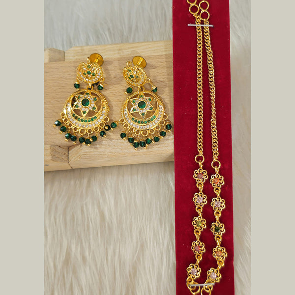 Manisha Jewellery Austrian Stone Dangler Earrings With Kanchain