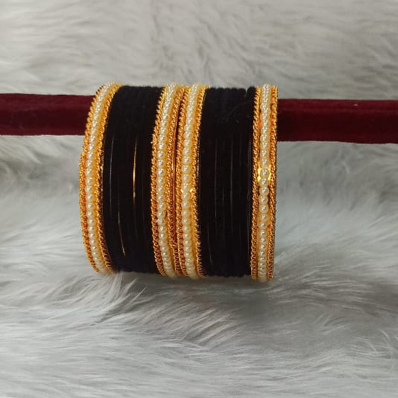 Manisha Jewellery Gold Plated Velvet Bangles Set