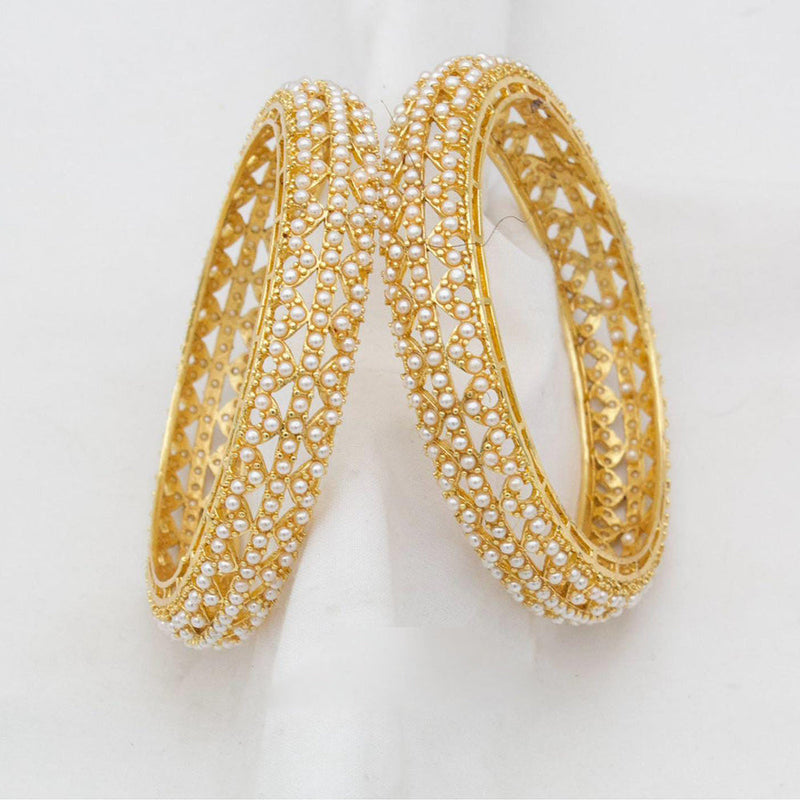 Manisha Jewellery Gold Plated Pearl Bangles Set