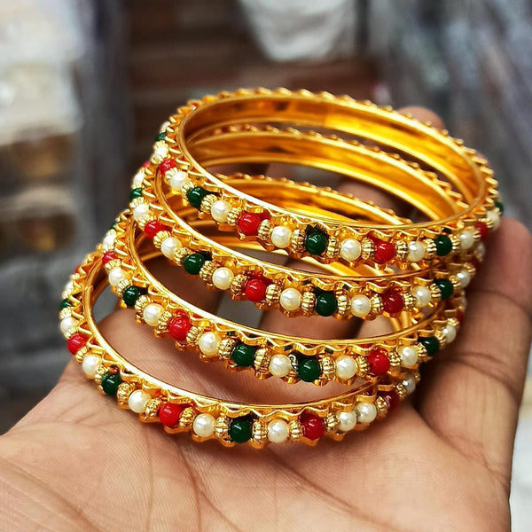 Manisha Jewellery Gold Plated Beads Bangles Set