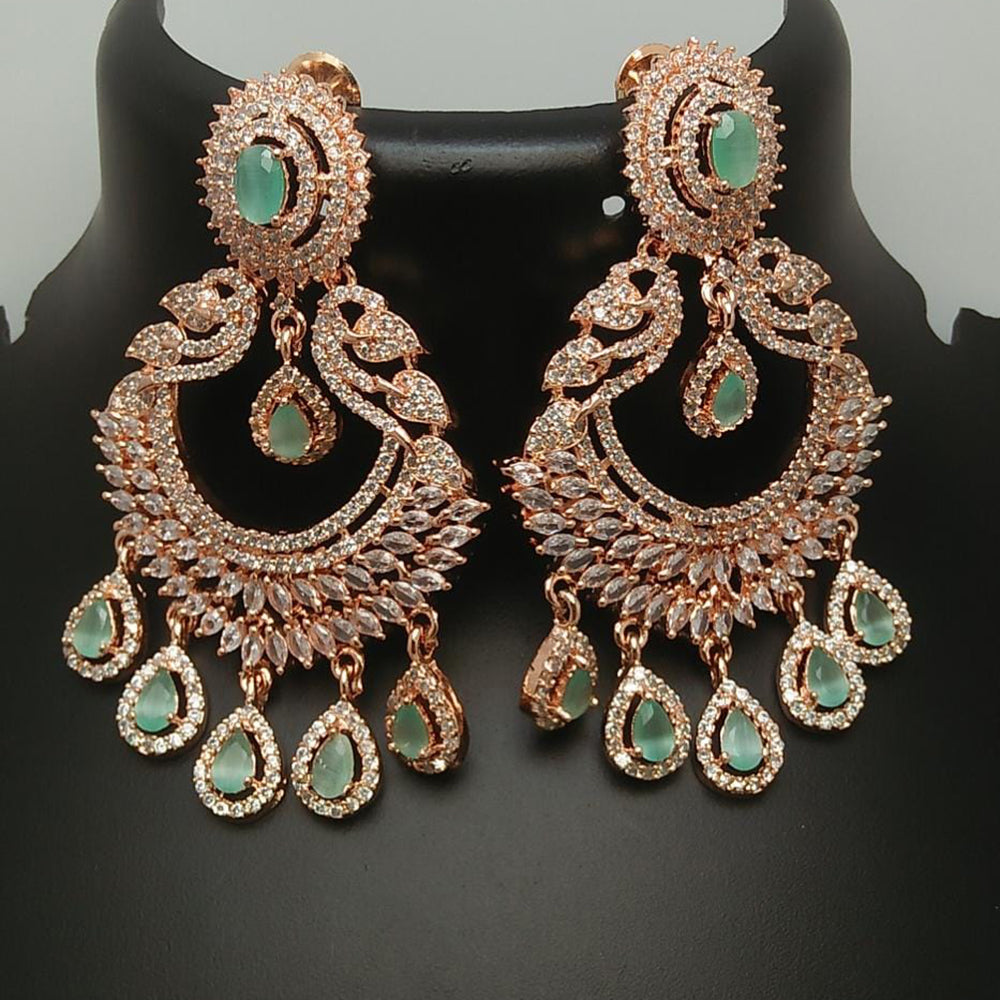 ROSE GOLDEN ALLOY KUNDAN POLKI PEARL EARRINGS | PUNJABI TRADITIONAL  JEWELLERY EXCLUSIVE