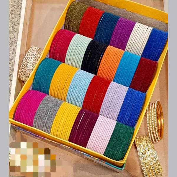 Manisha Jewellery Velvet Bangles Set (Assorted Color)