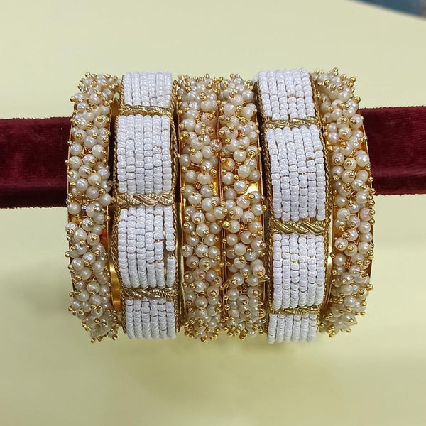Manisha Jewellery Gold Plated Pearl Bangles Set
