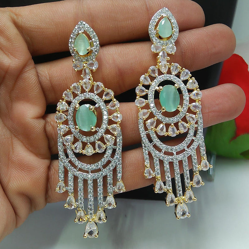 Manisha Jewellery 2 Tone AD Dangler Earrings