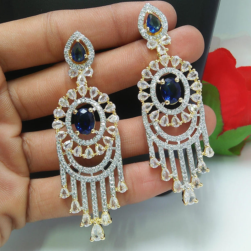 Manisha Jewellery 2 Tone AD Dangler Earrings