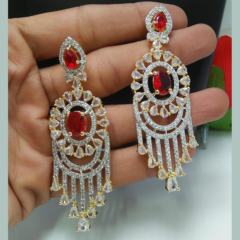 Manisha Jewellery 2 Tone AD Dangler Earrings