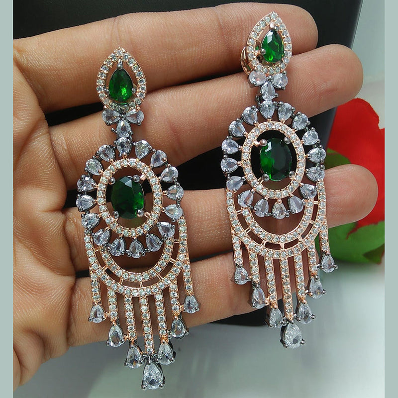 Manisha Jewellery 2 Tone AD Dangler Earrings