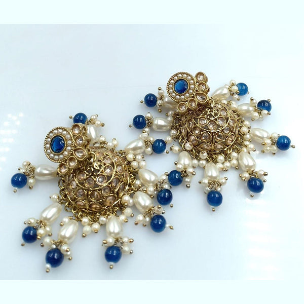 Manisha Jewellery Gold Plated Crystal Stone Jhumki Earrings
