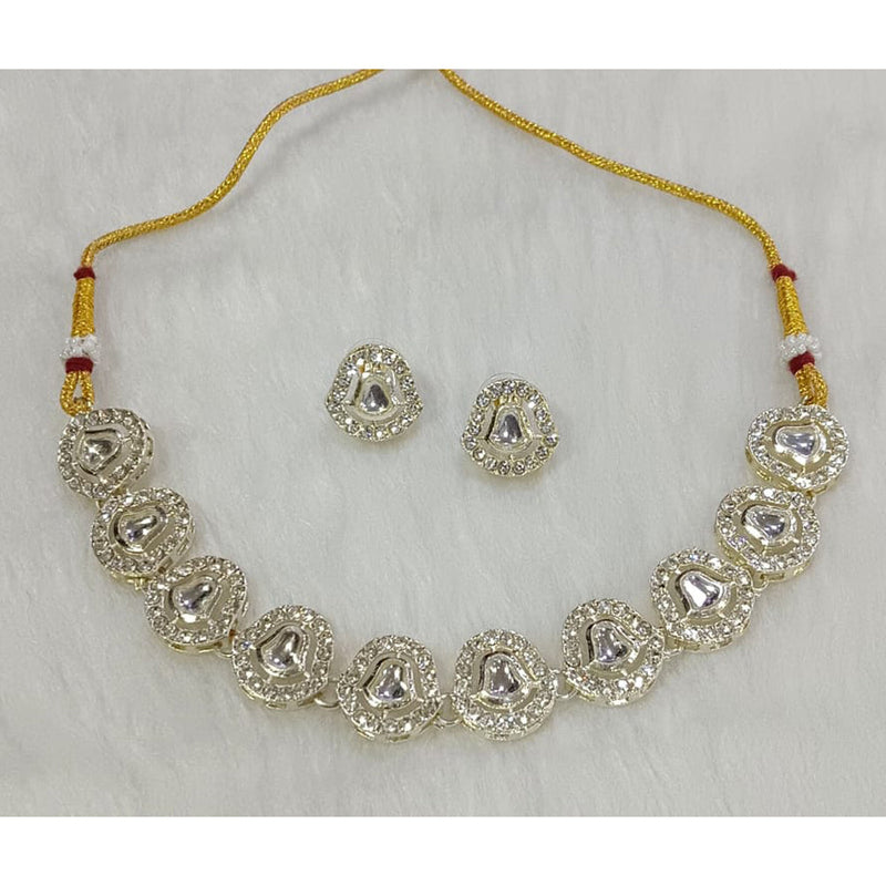 Manisha Jewellery  Gold Plated Crystal Stone Necklace Set