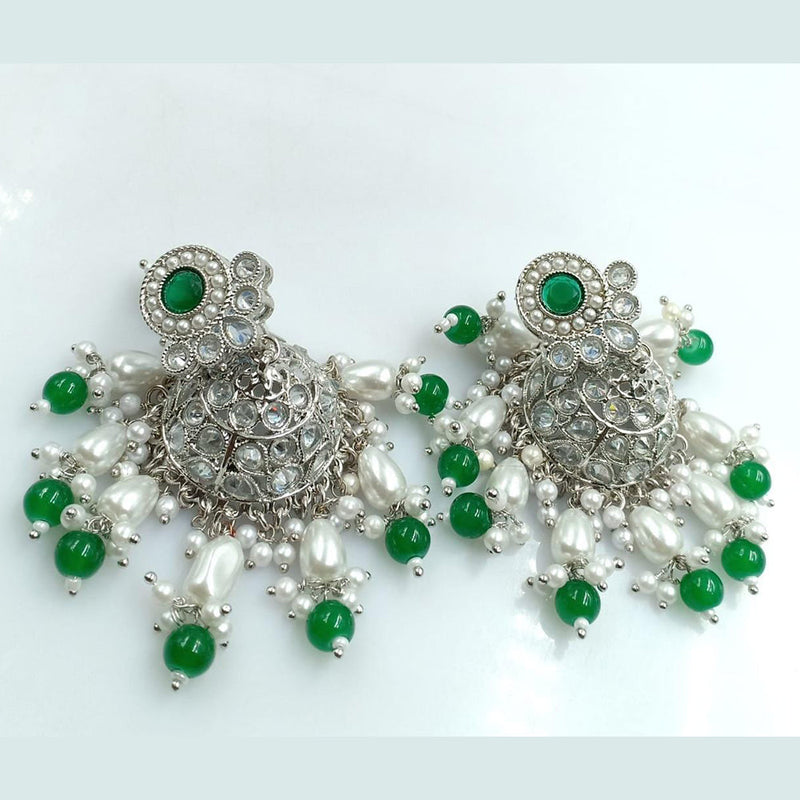 Manisha Jewellery Silver Plated Reverse AD Jhumki Earrings