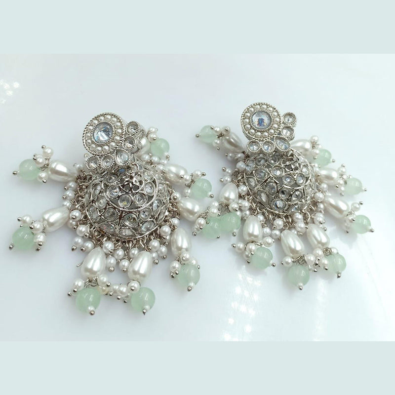 Manisha Jewellery Silver Plated Reverse AD Jhumki Earrings