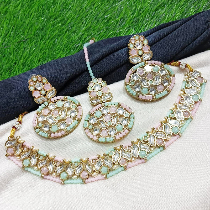 Manisha Jewellery Gold Plated Kundan Necklace Set