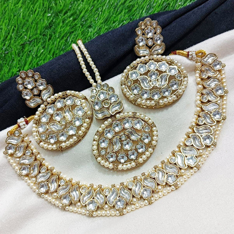 Manisha Jewellery Gold Plated Kundan Necklace Set