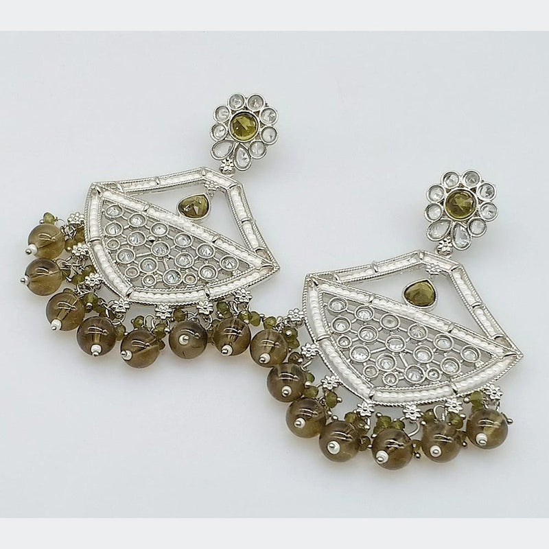 Manisha jewellery Silver Plated Reverse Ad Dangler Earrings