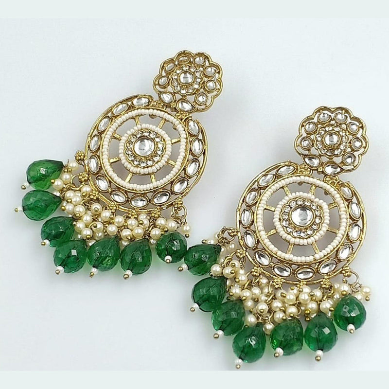 Manisha Jewellery Gold Plated Kundan Dangler Earrings